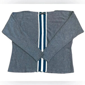 INC International Concepts Dolman Sleeve Sweater Gray Stripe Pullover Size XS